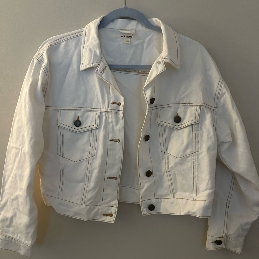 White jean jacket